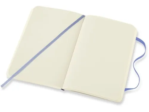 Notitieboek Moleskine pocket 90x140mm blanco soft cover hydrangea blue