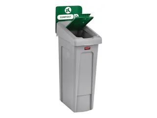 Deksel Rubbermaid Slim Jim Recyclestation gesloten groen - 4