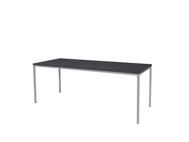 Domino Basic Tafel Vaste Hoogte 200x80 houtprint schaduw alu 4-poots