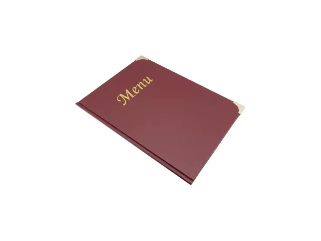 Menukaart Securit A4 4 tas wijnrood lederlook