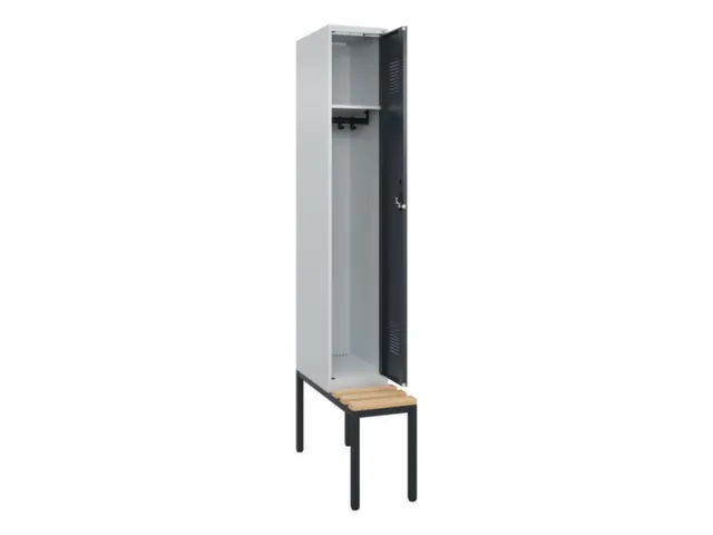 locker met bank,HxBxD 2120x300x815mm,1vak,vak B 300mm,cilinderslot
