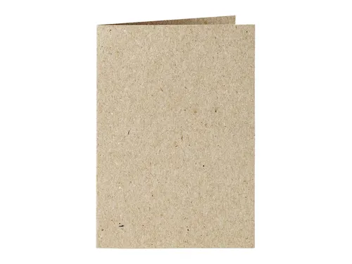 Correspondentiekaart Papicolor dubbel 105x148mm kraft grijs pak 6 st