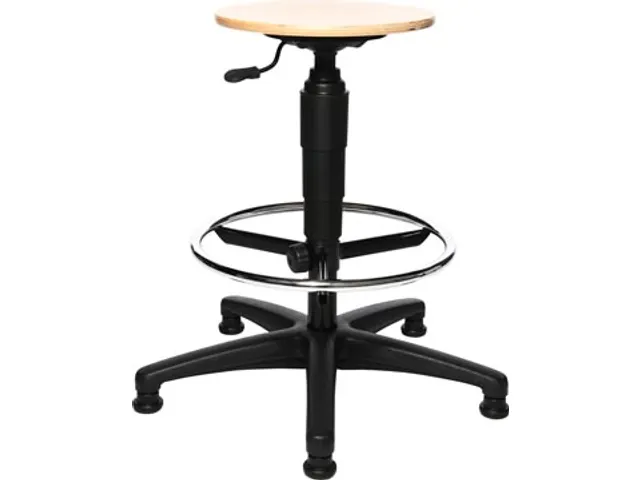 Topstar Kruk Tec 60 met Verchroomde Voetring Hout Steldoppen