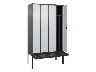 locker voor scheiding van kleding,HxBxD 2120x1200x815mm,4vak - 2