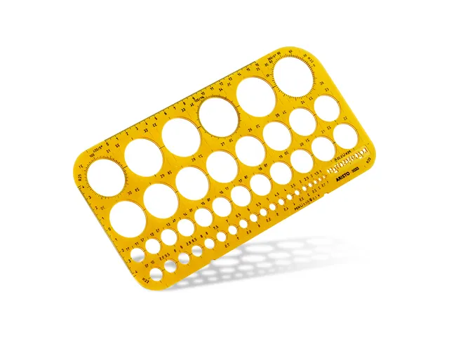 Gabarit pour cercles Ø1-36 mm Aristo (45 cercles)