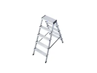 Lichte Universele Trapladder Tweezijdig 1.18m H 0 86m 2x5treden - 4