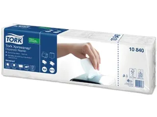 Tork Universal Xpressnap Servetten 10840 1-Laags Wit 1/4 vouw 22x33cm - 2