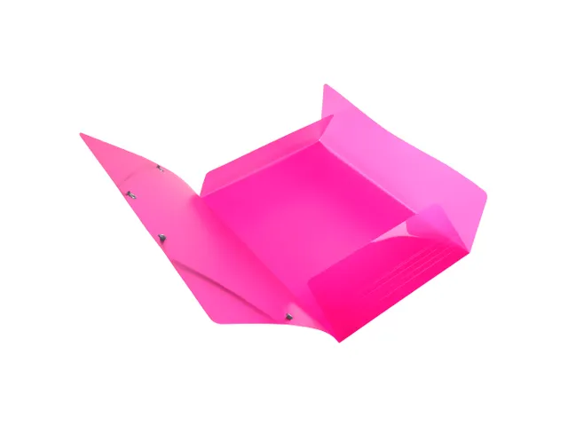 Elastomap met 3 kleppen IDERAMA PP in polypropyleen 5/10de - A4-Roze