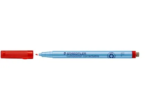 Lumocolor uitwisbare pen, schrijfbreedte: 0,6 mm, rood