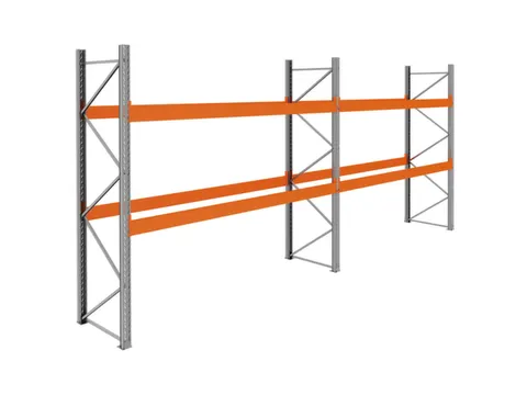palletstelling,basis+1xaanbouw,HxBxD 3360x7500x1100mm,vakl. 3400kg