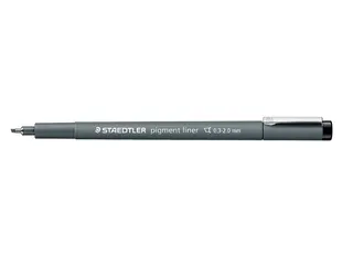 Fineliner Staedtler Pigment 308 zwart beitelpunt 0.3-2.0mm - 1