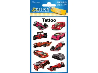 Tattoo etiket Z-design Kids pakje a 1 vel race auto's - 1