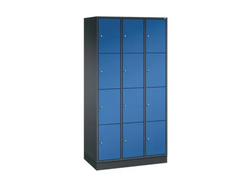 lockerkast,HxBxD 1950x920x500mm,3x4vakken,cil.-slot,sokkel