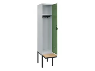 locker met bank,HxBxD 2120x400x815mm,1vak,vak B 400mm,draaigrendel - 2