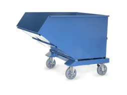Afvalbakken 4704a Ral5007 800kg 800 liter Aftapkraan