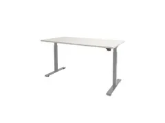 Dextro Basic Zit-sta Bureau Elektrisch 120x80 Krijtwit 25mm Alu