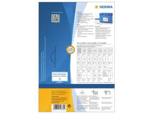 HERMA 10782 Inkjet etiketten A4 210x297mm Wit mat 80 stuks