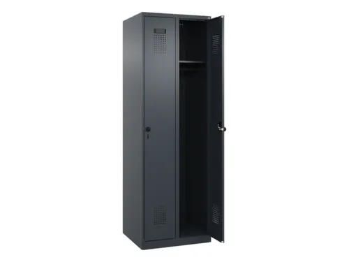 locker,HxBxD 1850x600x500mm,2vak,vak B 300mm,draaigrendel