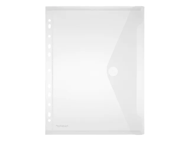 enveloptas transparant A4 met perforatierand en klittenbandsluiting 20