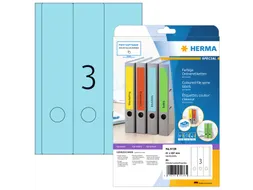 Herma 5138 Rugetiket breed 61x297mm Blauw permanent 60 stuks