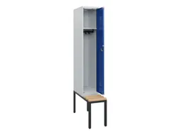 locker met bank,HxBxD 1950x300x815mm,1vak,vak B 300mm,cilinderslot