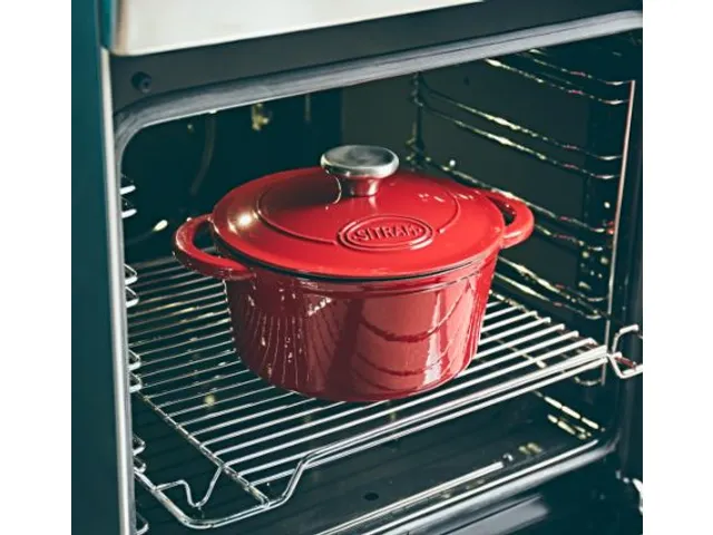 Sitram Tradifonte gietijzeren Braadpan met deksel rond 24cm Rood