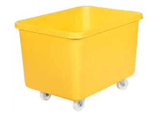 Verrijdbare Rechthoekige Bak 340 Liter Hxbxd 711x991x686mm Pe Geel - 1