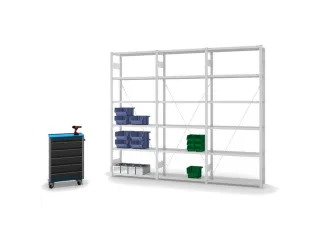 systeemstelling,grondveld,HxBxD 2500x1060x335mm,vakl. 150kg - 3