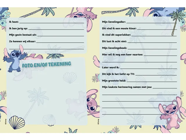 Interstat Vriendenboek Lilo Stitch 80 pagina's