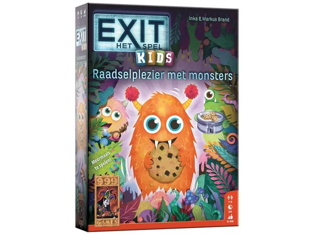 999Games Breinbreker Spel EXIT Kids Raadselplezier met Monsters 5+