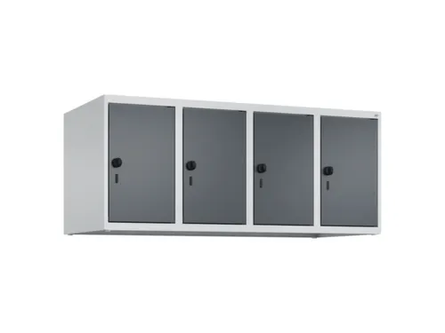 opzetkast,v. locker,4vak.,vak B 300mm,HxBxD 500x1200x500mm,vleugeldeur