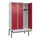 locker met bank,HxBxD 2120x1200x815mm,3vak,vak B 400mm,draaigrendel