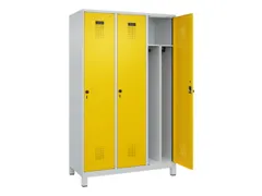 locker voor scheiding van kleding,HxBxD 1950x1200x500mm,3vak