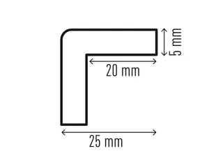 Hoekbeschermingsprofiel 20mm x 1m C20 magnetisch geel/zwart - 2