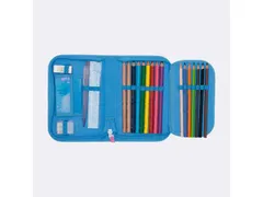 Etui Beckmann gevuld 21dlg Fairytale blue Inhoud:2x jumbo potlood, 7x