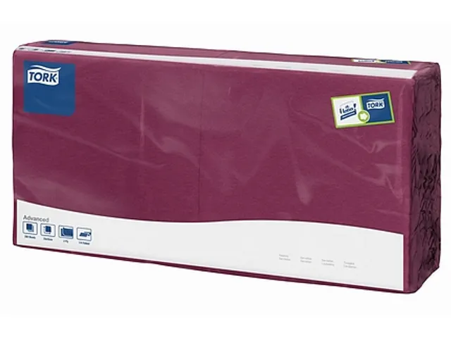 Tork 477207 Lunchservet 33x33cm 2-laags 1/4 vouw 10x200st Paars