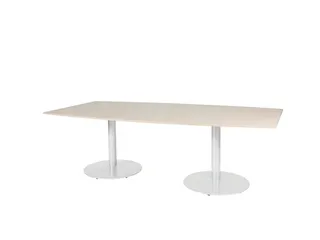 Linesto Vergadertafel Vaste Hoogte 240x120 Ton Robson Eiken 25mm Wit - 1