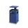 As-papierbak blauw met afneembaar afdak breed 80 Liter