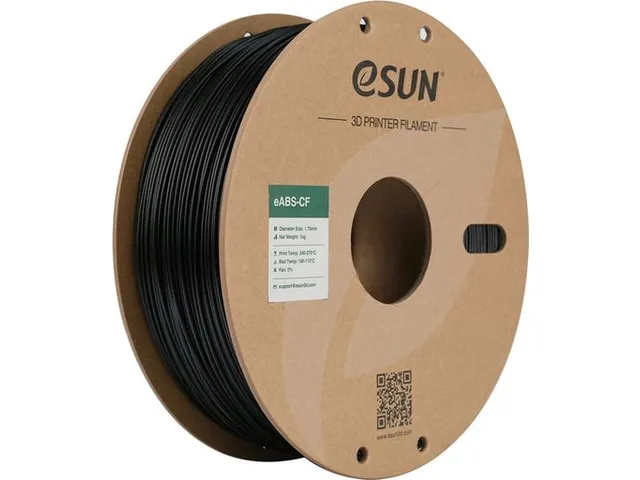 eSUN 3D printer Filament eABS-CF 1,75mm Zwart 1kg