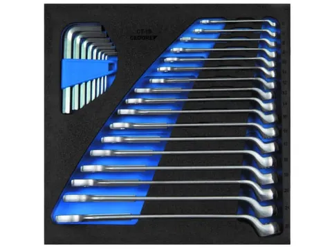 GEDORE 1500 CT2-1 B Combinatiesleutelset in controlegereedschapmodule