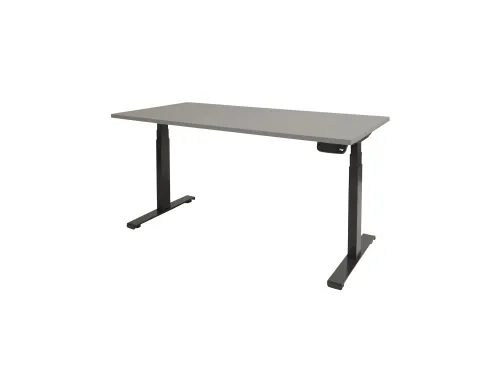 Dextro Plus Zit-sta Bureau Elektrisch 120x80 Licht Grijs 25mm Zwart
