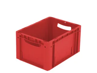 Euronorm Stapelkrat Pp 220x400x300mm Wanden/bodem Gesloten Rood 21l - 1
