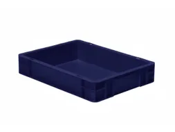 Euronorm-stapelbak 7l 75x400x300mm Wanden/bodem Gesloten Blauw