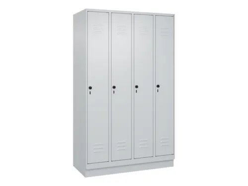 locker,HxBxD 1950x1200x500mm,4vak,vak B 300mm,draaigrendel,sokkel