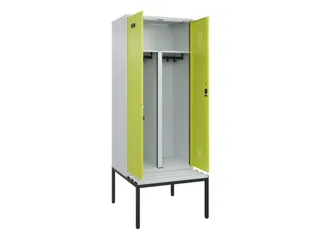 PBM-locker met bank,HxBxD 2120x800x815mm,2vak,vak B 400mm - 1