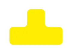 plaksymbool,T-vorm,markering HxB 100x150mm,PVC,geel