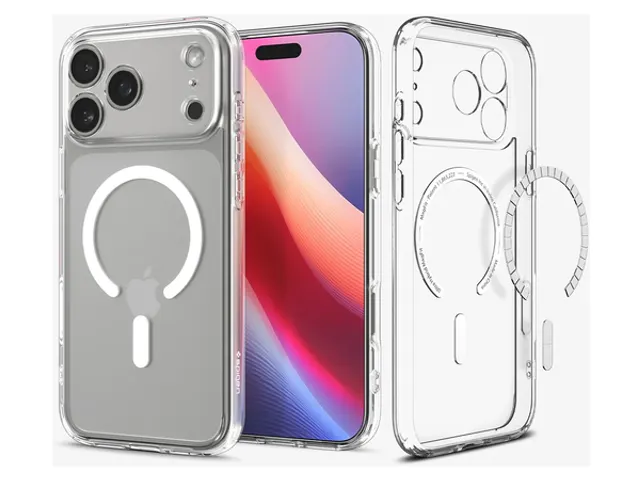 Ultra Hybrid MagFit iPhone 17 Pro Max Hoesje MagSafe Transparant Wit