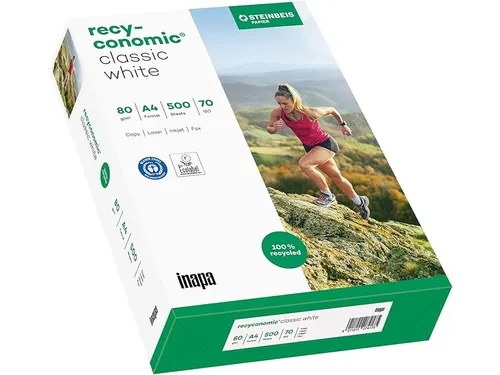 Recyconomic recycled kopieerpapier A4 classic wit 80 gram 500vel
