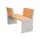 zitbank,B 1200mm,3latten,hout-zitting Mahonie,zitting H 450mm