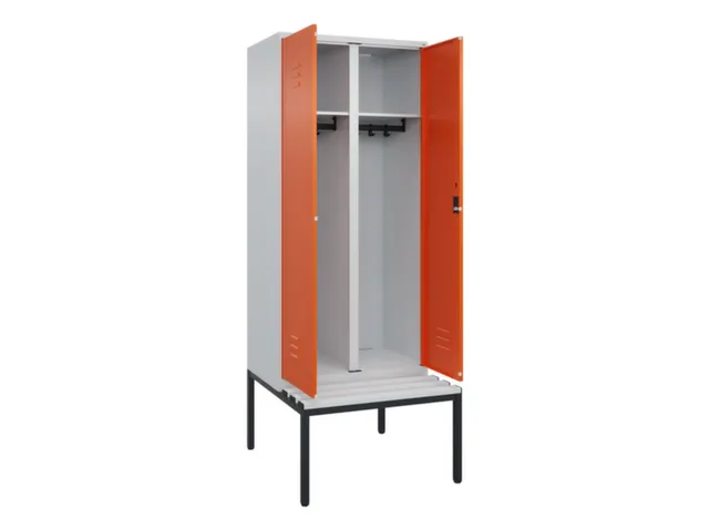 locker voor scheiding van kleding,HxBxD 2120x800x815mm,2vak